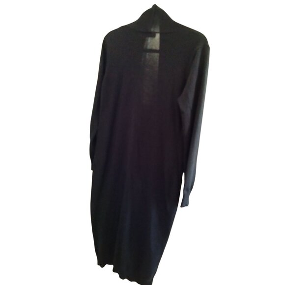 Grace Karin Size Medium Cardigan Sweater Womens Pockets Open Front Long Black - Picture 7 of 12